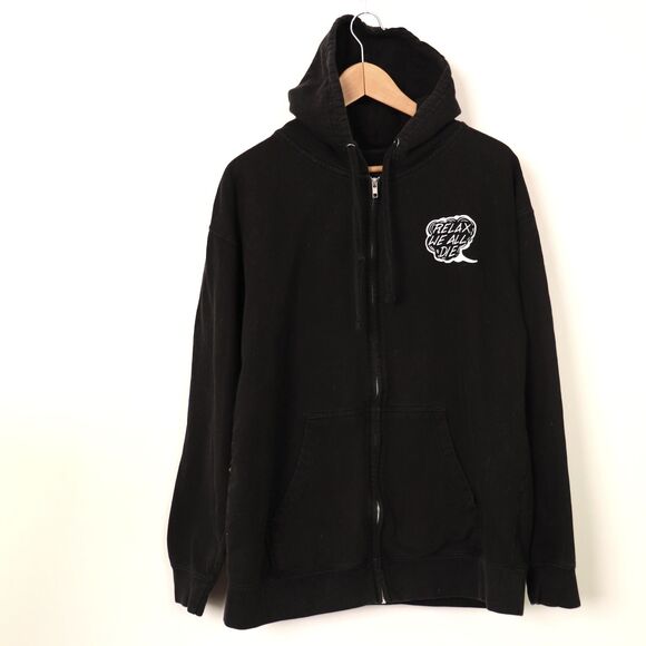 RELAX WE ALL DIE HOODIE L - Picture 1 of 5